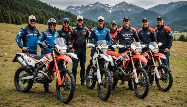 Les grands champions d'enduro et leurs motos